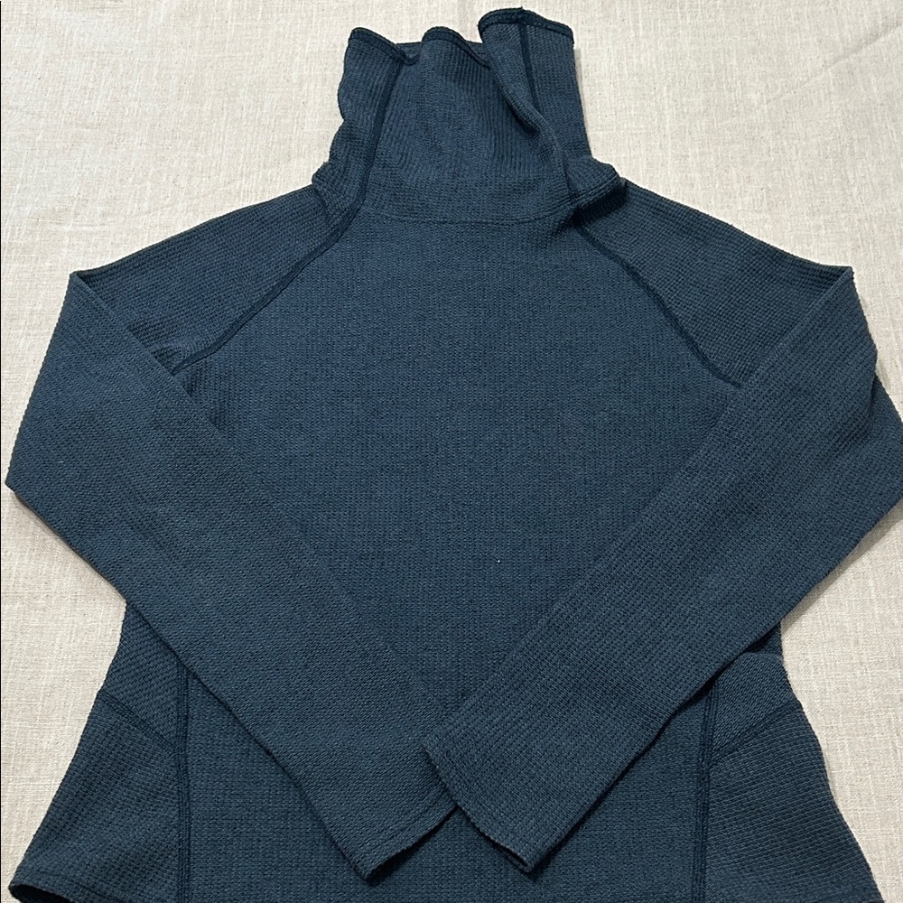 Kuhl Sweater Women's Small Blue Petra Turtleneck Long Sleeve Waffle Knit - Picture 14 of 15